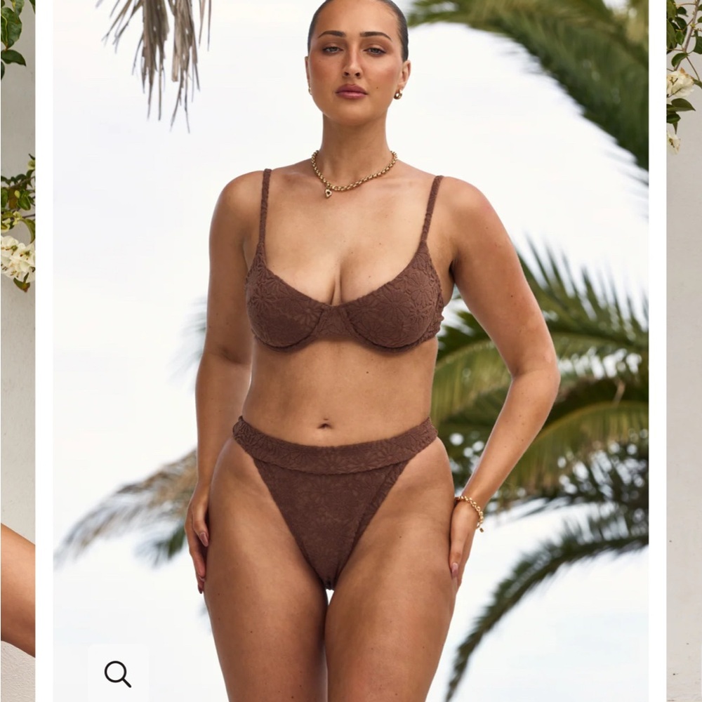 NWT Somerfield Brown Textured Bikini Set